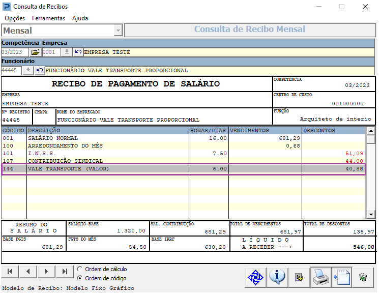 FP275 Vale Transporte Como Fazer Para Calcular O Desconto