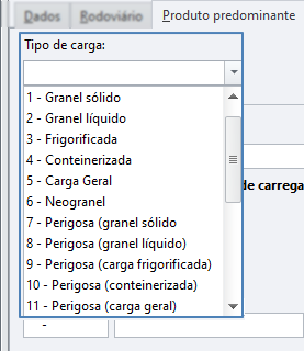 Figura 2 - Variações de Tipo de Carga