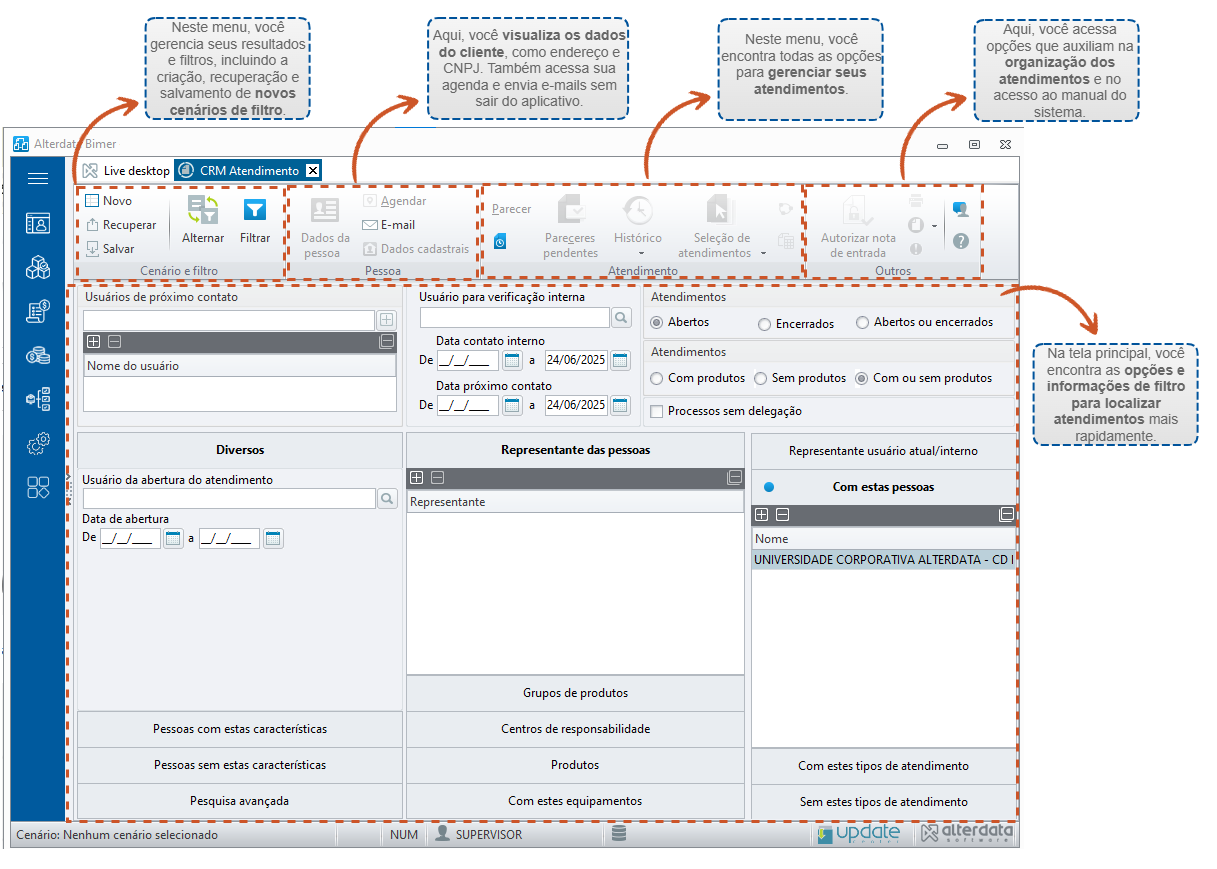 Visão Geral CRM - Atendimentos