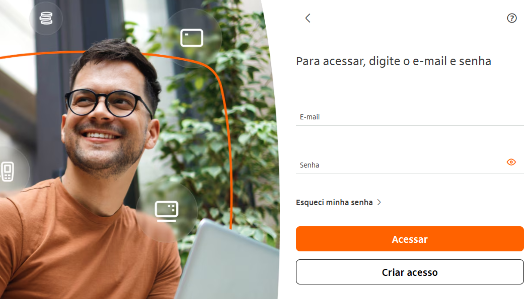 area de login e senha
