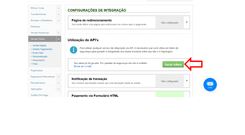 Geração do Token