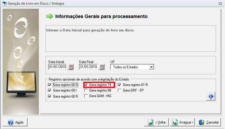 Inventário Como Gerar O Registro 74 No Sintegra Fiscal Base De Conhecimento 7387