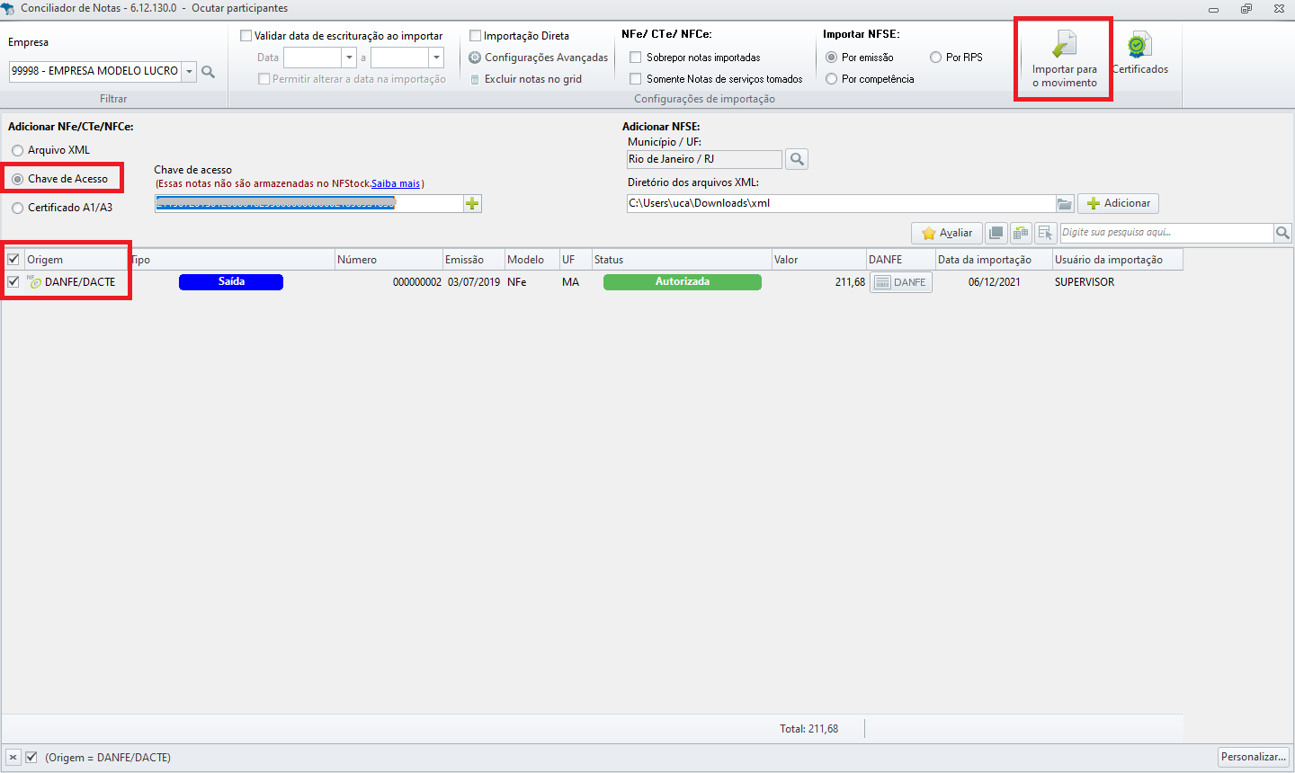 Como Importar Nota Por Chave De Acesso Fiscal Base De Conhecimento