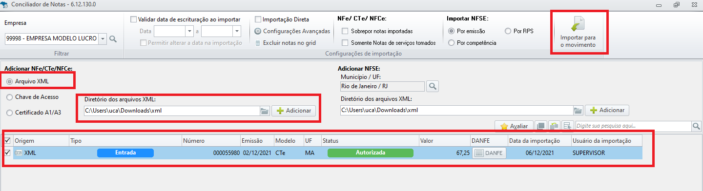 Como importar CTE por XML - Fiscal - Base de Conhecimento