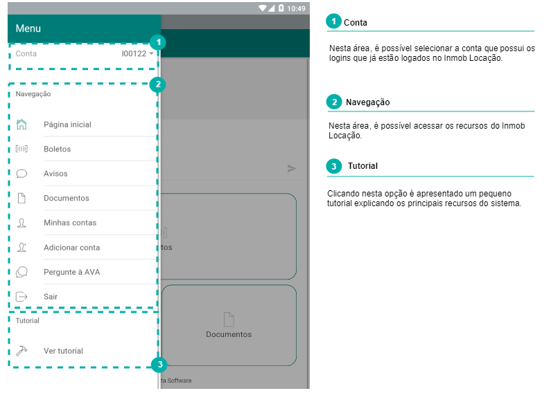 inmob locação menu