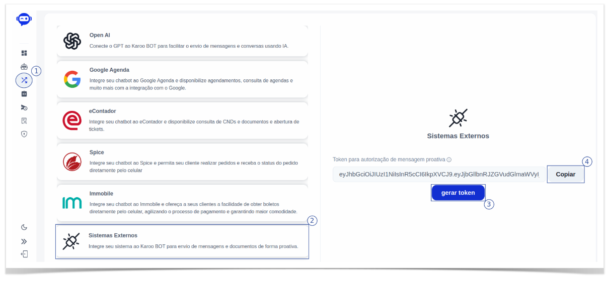 Karoo Bot - Sistemas Externos