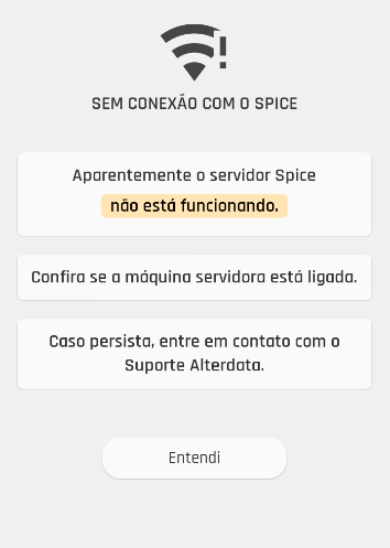 Conexão Perfeita com a Nova Comanda_localização concedida mas com servidor API off