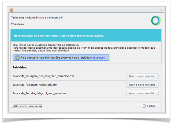 Contábil - Novas Opções de Relatórios